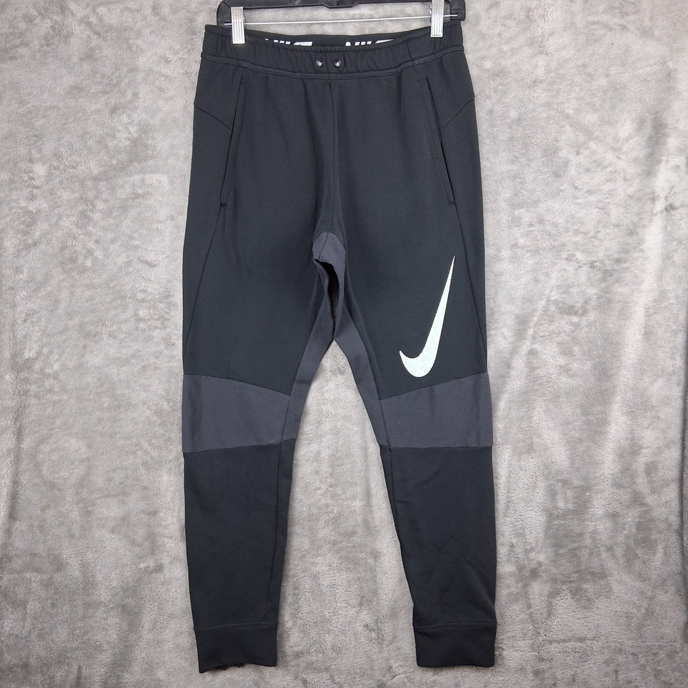 Nike Tapered Training Jogger Pants Mens Meduim Black Dri-Fit 728345-010